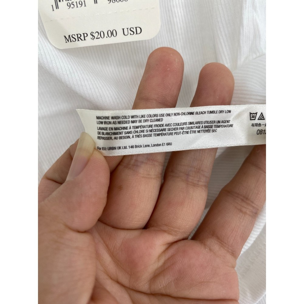 Free People NWT Alia Tank Scoop Neck Sleeveless Ribbed Layering Top White XS New - Picture 8 of 11
